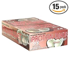 Optimum Nutrition Complete Protein Diet Bar, Toasted Coconut (Pack of 15)