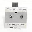 5mm Dice Post Earrings, Black w/White