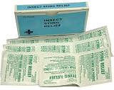 `Insect Sting Wipes Bx/10 Convenient wipes gives relief from bee hornet or wasp bites *