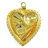 14K Gold Vintage Engagement Charm