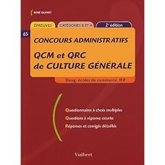 QCM et QRC de culture g�n�rale : Cat�gories B et A