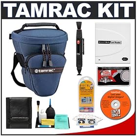 Tamrac 515 Compact Zoom Pak Camera Bag (Blue) + Accessory Kit for Canon Rebel XSi, XS,... by Tamrac