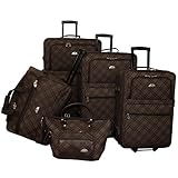 American Flyer Luggage Pemberly Buckles 5 Piece Set, Chocolate, One Size