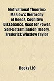 Motivational Theories: Maslow's Hierarchy of Needs, Cognitive Dissonance, Need for Power, Self-Determination Theory, Frederick Winslow Taylor-