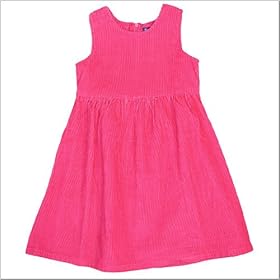 Girls Corduroy Jumper Dresses, Casual, Rugged Bear Color Fuchsia
