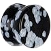 1/2" Obsidian Snowflake Natural Stone Saddle Plug