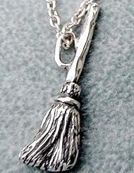 An Adorable Besom or Broom Pendant in Sterling Silver