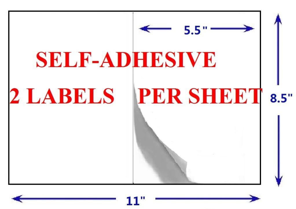 Amazon.com : 200 Half Sheet Shipping Labels Laser/Inkjet USPS UPS ...