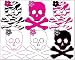 Skull Wall Stickers / Decals PINK and Zebra Print