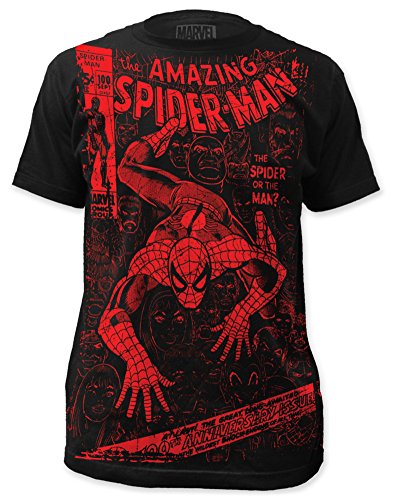 Spiderman - Spider or the Man (slim fit) T-Shirt Size L