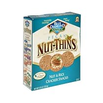 Blue Diamond Nut-Thins Cracker Snacks, Pecan, 4.25-Ounce Boxes (Pack of 12)