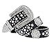 Ladies Fashion Studded Western Crystal Berry Rhinestone Bling Cowgirl Leather Belt