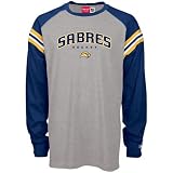 Reebok Buffalo Sabres Ash Fan Crew Long Sleeve T-shirt