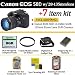 Canon EOS 50D 15.1MP W/28-135mm Zoom Lens Digital SLR Camera 2807B005 + 8GB Memory + Extra BP511 Battery + Pro SLR Gadget Case & ButterflyPhoto Package