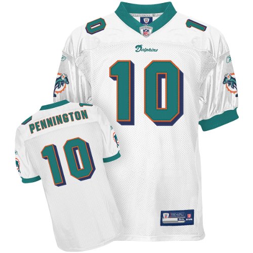 Reebok Miami Dolphins Chad Pennington Authentic White Jersey Size 52