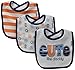 Gerber Baby Boys' 3 Pack Terry Dribbler Bibs, Cute, One Size