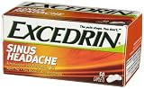 Search : Excedrin Pain Reliever, Sinus Headache, 50-Count Caplets (Pack of 2)