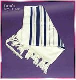 Jewish Blue/silver Tallit Wool Talit Prayer Shawl 47 * 67