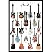 (24x36) Guitar Heaven Chart of Famous Guitars Music Poster Print