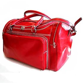 Floto Torino Duffle Tuscan Red Italian Leather Travel Bag Suitcase Luggage