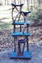 Time to Climb 5 Level Rustic Cat Tree : Color GRAY : Leg Covering SISAL ROPE ON ONE LEG : Size 2 CRADLES, 1 SMALL FLAT, 2 FLAT PLATFORM
