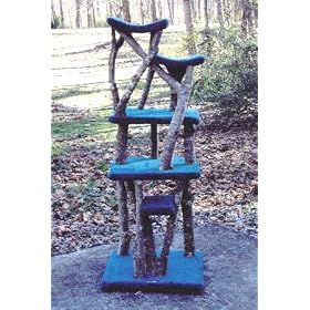 Time to Climb 5 Level Rustic Cat Tree : Color BEIGE : Leg Covering SISAL ROPE ON TWO LEGS : Size 2 CRADLES, 1 SMALL FLAT, 2 FLAT PLATFORM