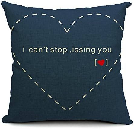 Nordic Minimalist Style Creative Arts Loves Cotton Linen Cushion Cover Pillow Case