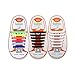The Elastic Tie-free and Wash-free Silicone Shoelaces (Colorful Black and White)