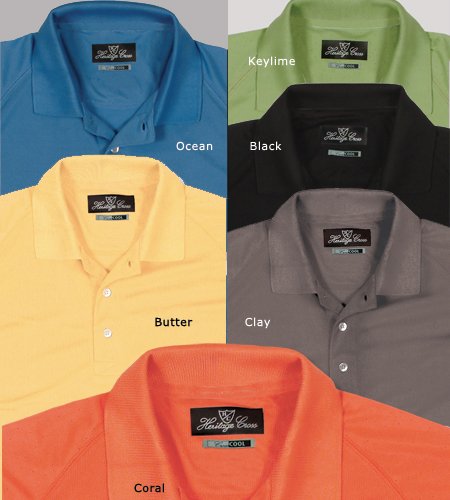 Heritage Cross 1017 Mens Polo Style Moisture 