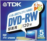 TDK DVD-RWϿ���� 2-4��®�б�������ɥ졼�٥�5��ѥå� [DVD-RW120X5L]