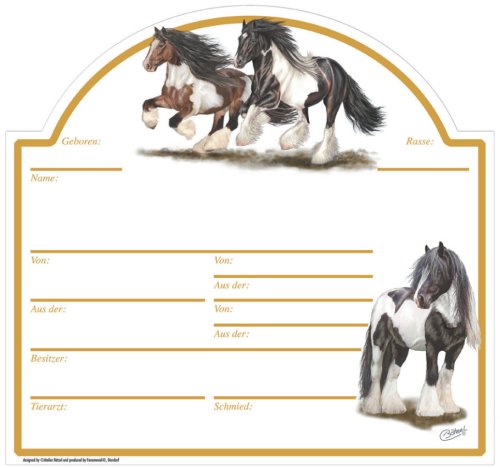 Stalltafel Irish Tinker - Christina Bötzel Reitsport Pferd Pferde Stallschild Schild Reiten Geschenk Deko