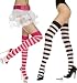 Quality Fun Wide Stripes Thigh High Stockings (Various Colors)