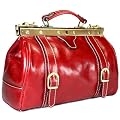 DELARA Handtasche kleine rote Arzttasche Leder