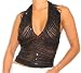 X-ray Black - Sheer Sequined Halter