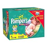 Pampers Baby-Dry Diapers, Size 1, Economy Plus Pack, 228 Diapers