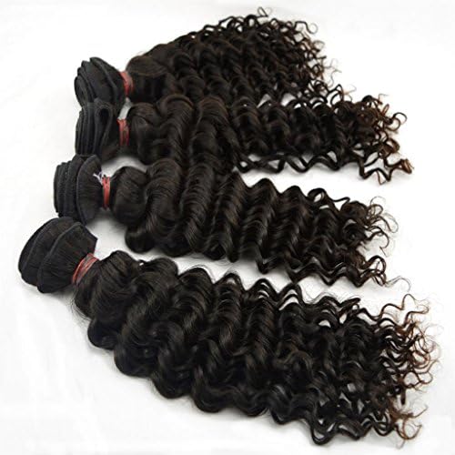 LaNova Beauty Lady's Buy Peruvian Deep Wave Natural Color Hair Mix Size:4pcs 20+22+24+26inch 4pcs/lot 100g/pc