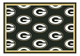 Green Bay Packers All-Over Logo Rug - 5'4