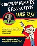 Company Minutes and Resolutions Made Easy (Made easy guides)