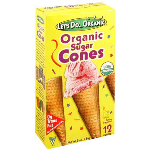 Let's Do Organic Sugar Cones, 12-Count Boxes (Pack of 12)