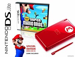 Nintendo DS Lite Limited Edition Red Mario with New Super Mario Bros.
