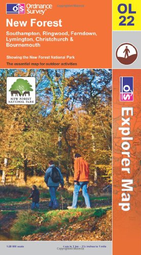 New Forest, Southampton, Ringwood, Ferndown, Lymington, Christchurch and Bournemouth (OS Explorer Map)