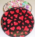 Gourmet Food : Scott's Cakes Assorted Nougat Salt Water Taffy in a Large Heart Tin