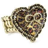 Betsey Johnson Lovely Leopard Heart with Bow A