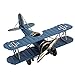 niceeshop(TM) Retro Aircraft Metal Biplane Model Home Study Room Decorations (Blue)