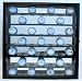 Golf Ball Collector Case Cabinet Black Wood Mirror Back Glass Front