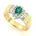 Jewelry : 0.75 Carat emerald and diamond ring