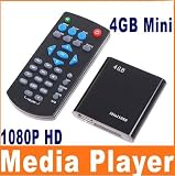 New Mini 4GB 4G 1080P HD HDMI SD USB Media Player MKV RM RMVB AVI + Remote Black A/V out: CVBS, YPbPr, Stereo L/R Video Format: RM/RMVB/MKV/AVI/TS/TP/MP4/M4V/MOV/V0B/PMP/MPG/M2TS/FLV/WMV/MPEG1/MPEG2/MPEG4