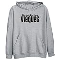 Sweatshirt Heather Gray " Kiss Me Vieques " Puerto Rico City