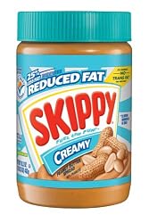 Skippy Peanut Butter, Reduced Fat Creamy, 16.3-Ounce Jars (Pack of 6)