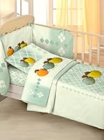 Anne Geddes Coordinato Copripiumino Culla Ag Acorns Tela (Blanco / Verde)